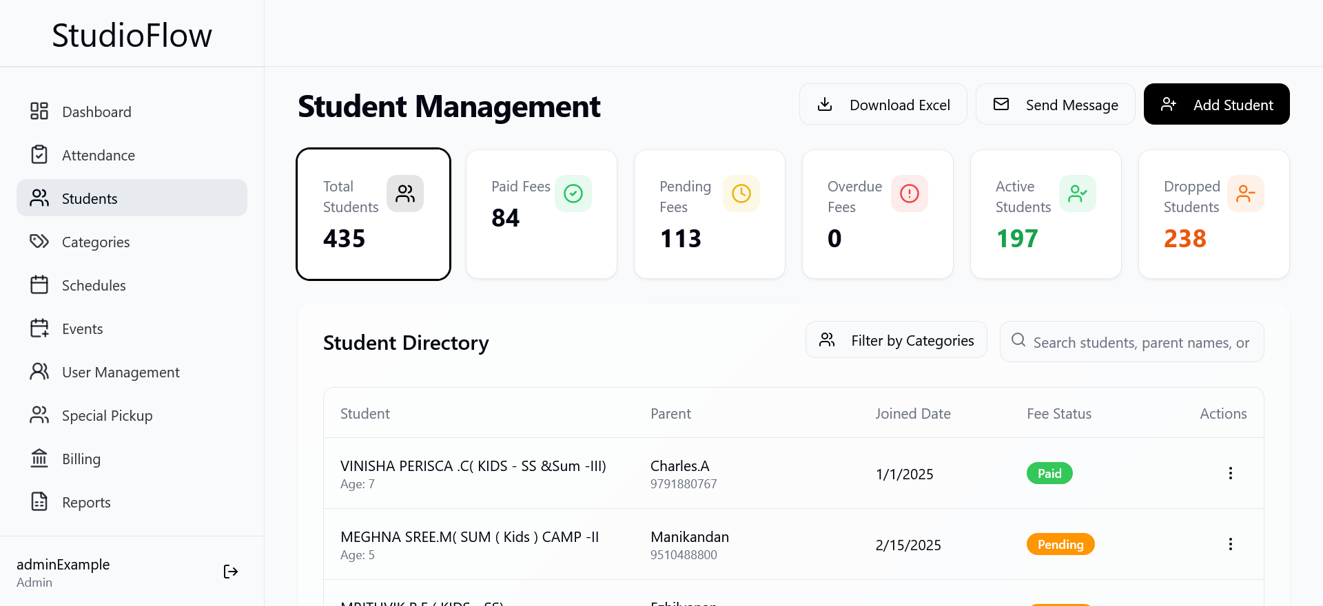 Centralized EventFlow Dashboard